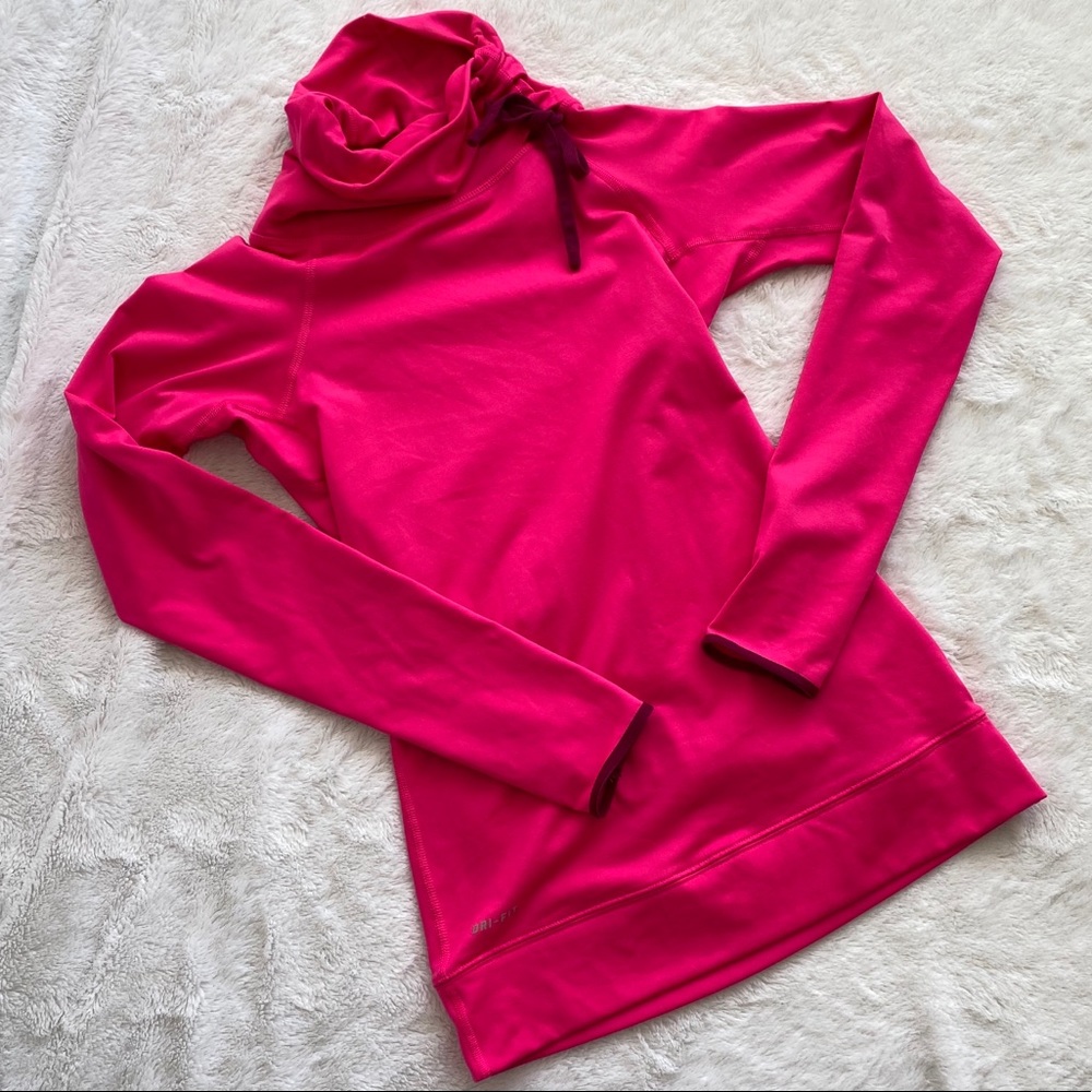 NIKE | pink longsleeve performance top- dri fit